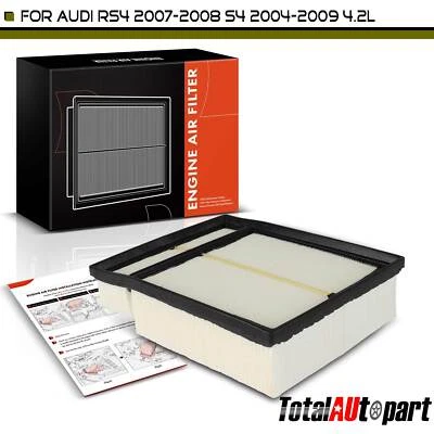 New Engine Air Filter for Audi	RS4 2007-2008 S4	2004-2009 V8 4.2L GAS 079133843A - Image 1 of 4