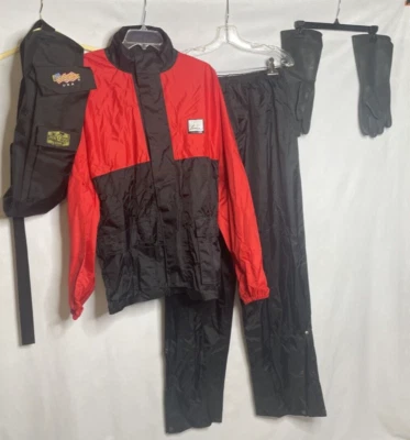 Motorcycle Rain Suit Top XL, Pants XXL  Motoport Riding w/carrying case gloves - Image 1 of 4