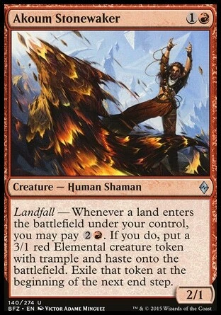 Magic the Gathering MTG Akoum Stonewaker (140) Battle for Zendikar   LP - Image 1 of 1