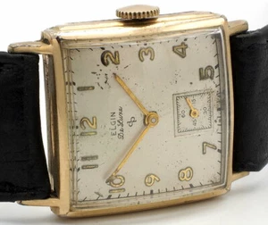 Vintage Elgin De Luxe Watch 17 Jewels Grade 555 10 GF Prod 1949 Runs - Picture 1 of 9