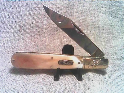 FACA DE BOLSO CLÁSSICA GRANDE GRANDADDY BARLOW ALÇAS DE CHIFRE DE BOI com CUSTO. ESCUDO, 5" - Imagem 1 de 4