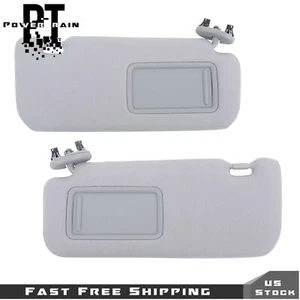 2009-2013 For Toyota Corolla Gray Sun Visor Left Driver+Right Passenger W/Mirror - Picture 1 of 18