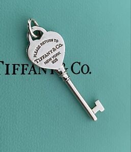 Tiffany & Co Return T& Co NY Heart Key Charm Pendant 4 Necklace Bracelet 925
