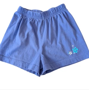 Girls 90s Vintage Purple Floral Embroidered Healthtex Shorts 6X - Picture 1 of 5