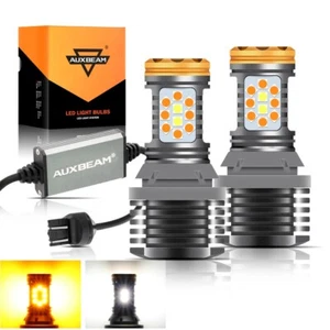 AUXBEAM 7443 7440 LED DRL Turn Parking Light Bulbs Dual Color Canbus Error Free - Bild 1 von 12