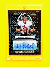 Marcus Mariota 2022 Obsidian Aurora Black 1/1 Autograph Eagles Falcons