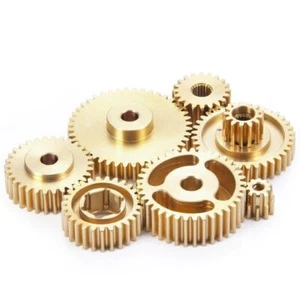 Brass Gearbox Bevel Gear/ Synchronizer Set for 1:14 Tamiya Man Scania RC Truck - Picture 1 of 12
