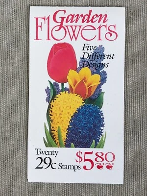 U. S. Stamp Booklet - Scott #BK208, GARDEN FLOWERS 29-Cent Stamps $5.80 Face V. - Image 1 of 3