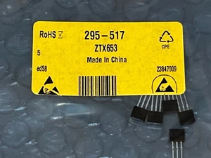 25pcs ORIGINAL ZTX653 ZETEX TRANSISTOR RS 295-517 UK STOCK dena3 - Picture 1 of 3