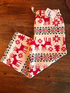 NEW Hanna Andersson Kids Flannel Pajama Sleep Pants Dear Deer Holiday Print - Picture 1 of 5