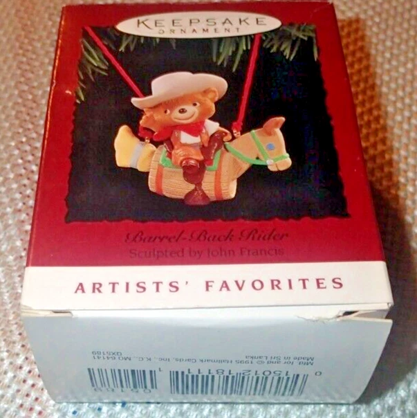 HALLMARK KEEPSAKE ORNAMENT ~ BARREL BACK RIDER ~ 1995 *NRFB - Image 1 of 1