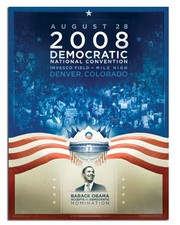 BARACK OBAMA 2008 DNC DEMOCRATIC NOMINATION OFFICIAL CAMPAIGN POSTER PRINT RARE!