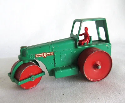 VTG 1962 MATCHBOX LESNEY KINGSIZE #9 AVELING BARFORD ROAD ROLLER STEAM GREEN RED - Image 1 of 4