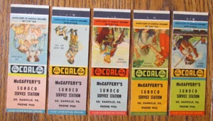 McCAFFERY'S SUNOCO GAS STATION MATCHBOOK COVERS: DANVILLE, PA MATCHCOVERS -B23 - Picture 1 of 2