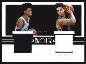 2019-20 Panini Noir Two-Shot Rookie Jerseys #20 Brandon Clarke Ja Morant RC /99