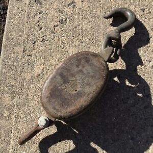 Merriman Brothers MB Pulley Vintage Yacht Sailboat Double Block Brass Antique