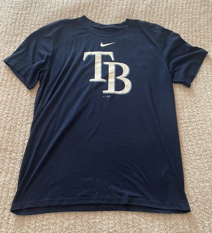 Tampa Bay Rays Nike T Shirt Navy Large Cover