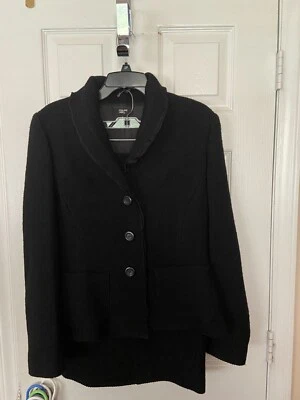Womans Philippe Adec Black Skirt Suit - SIze 6 - Image 1 of 4