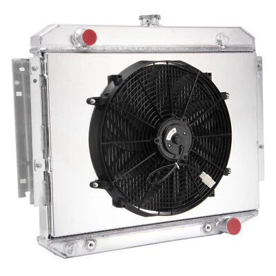 3 Rows Radiator+Shroud Fan For 1971-1979 75 Dodge D100 D150 D200 W100 W150 Truck - Image 1 of 4