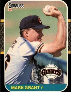 1987 Donruss San Francisco Giants Baseball Card #644 Mark Grant