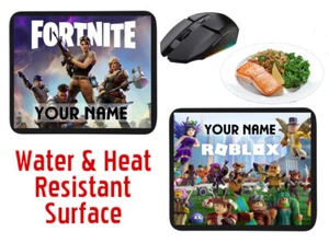 Personalised Gaming Design  Laptop / PC Mouse Mat Dinner Pad Coaster Add Name - Picture 1 of 3
