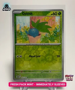 Oddish 043/165 Pokémon Holo Inverso JCC: 151 Tarjetas Pokémon COMO NUEVO ENVIADO HOY - Imagen 1 de 2