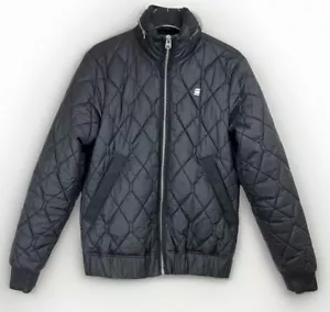 G-STAR RAW Meefic Quilted Overshirt Jacket Men Small Black - Picture 1 of 22