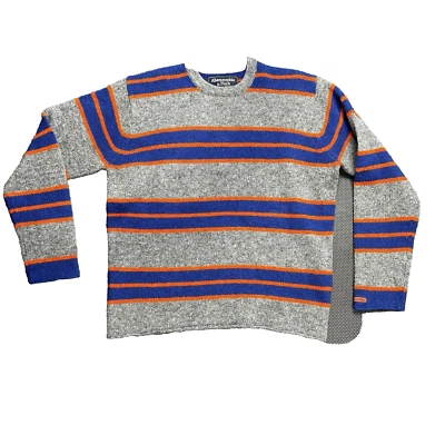 Abercrombie & Fitch Y2K Wool Sweater Multicolor Stripe Crewneck Men's Medium - Image 1 of 4