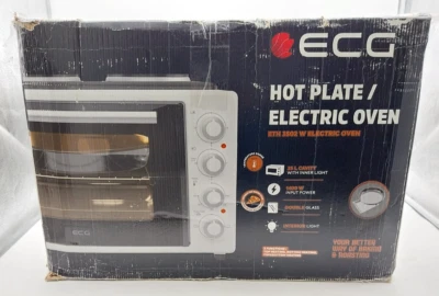 ECG ETH 3501B Mini Backofen 35L mit 2 Kochplatten Electric Oven 1500W #KT8341X-- - Bild 1 von 4