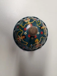Vintage Kirchhof Metal Noise Maker Bell Dancing Girls With Red Wood Handle - Picture 1 of 3