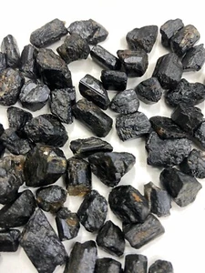 AAA+ Natural Tourmaline Rough Black Tourmaline Raw Earthmined Gemstones - Picture 1 of 7