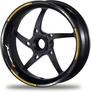 Calcomanías de rueda tricolor para motocicleta Aprilia RSV Tuono V4 pegatinas doradas - Imagen 1 de 1