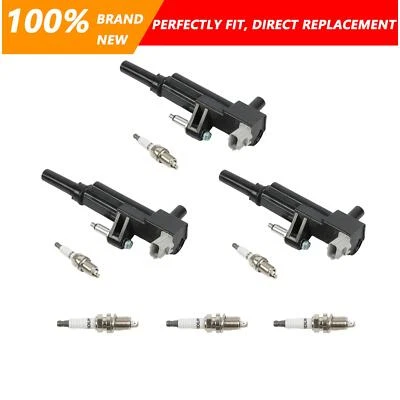 3 bobinas de encendido + 6 bujías de iridio para Dodge Dakota UF640 + 7100 2009-10 Foto 1 de 4