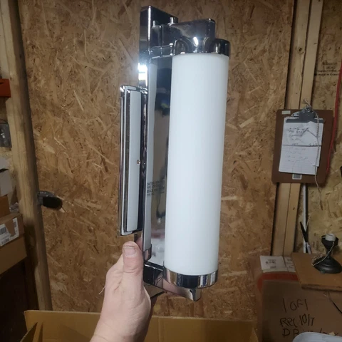 NEEDS BULB! NEW OPEN BOX KICHLER 10481Jervis 14.25" Wall Sconce Polished Chrome Cover