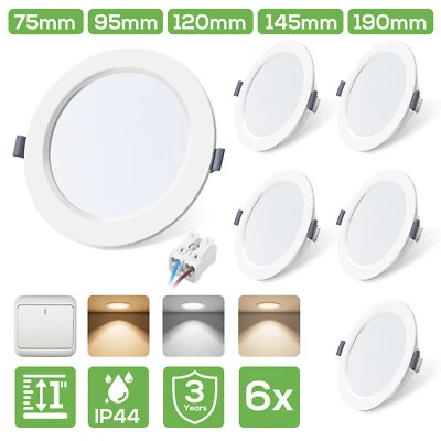 4W 6W 9W 15W 20W LED Recessed Ceiling Lights Flat Panel Ultra slim Bathroom Spot - Image 1 of 4