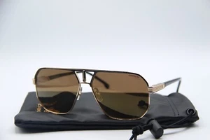 NEW CARRERA 1062/S 146YL BLACK GOLD POLARIZED AUTHENTIC SUNGLASSES W/CASE 62-14 - Picture 1 of 5