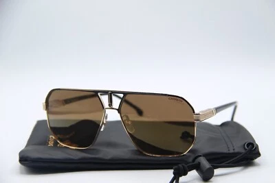 NEW CARRERA 1062/S 146YL BLACK GOLD POLARIZED AUTHENTIC SUNGLASSES W/CASE 62-14 - Image 1 of 4