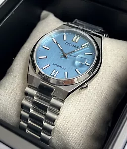 Citizen Watch * NJ0151-53L Tsuyosa Automatic Rainbow Hours Blue Date Dial - Picture 1 of 7