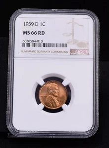 1939-D Lincoln Wheat Cent - NGC MS66RD (49467-K) - Picture 1 of 8