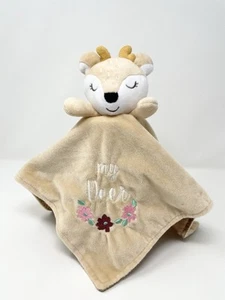 Baby Starters Tan Fawn My Deer Security Blanket Lovey Flowers Satin Back 2021 - Picture 1 of 15