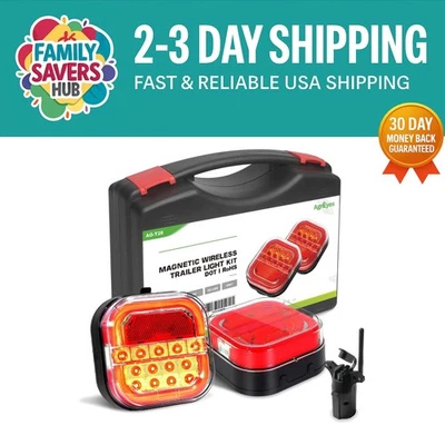 Waterproof Portable LED Tow Lights for Trucks, Boats and RVs - Easy Install - Image 1 of 4