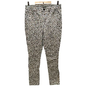 Pantalones de mezclilla ajustados Seven7 para mujer 8 blancos negros con estampado de leopardo tiro alto elásticos nuevos sin etiquetas - Imagen 1 de 21
