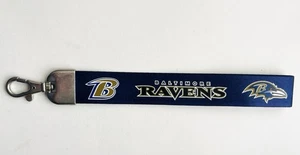 NFL Baltimore Ravens Purple Wristlet Small Clip Lanyard Keychain NEW - Picture 1 of 1