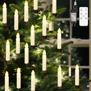 Christmas Tree Candle Lights 30 , Flickering Clip on Flameless Candles with T... - Bild 1 von 7