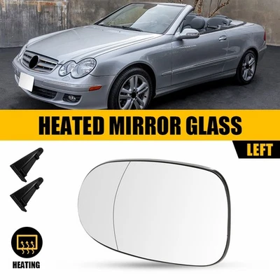 Driver LH Side Mirror Glass Heated Fits Mercedes Benz CLK320 CLK350 CLK500 CLK63 - Image 1 of 4