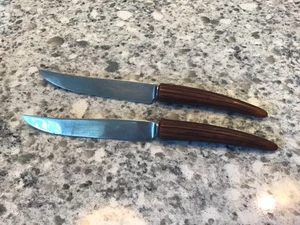 Lot of 2 Vintage Regent Sheffield England Stainless Steak Knives Bakelite Handle - Picture 1 of 4
