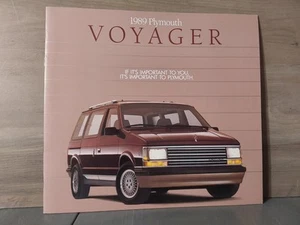 Plymouth 1989 Voyager Dealers Car Brochure Catalog Vtg Advertising - Picture 1 of 4