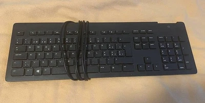 HP USB Keyboard Tastatur Swiss German Card Reader Kartenleser - Bild 1 von 3