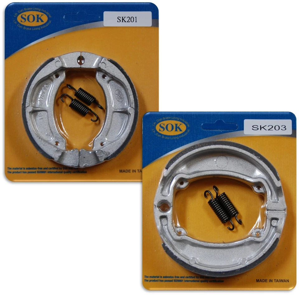 ПЕРЕДНИЕ И ЗАДНИЕ ТОРМОЗНЫЕ КОЛОДКИ + пружины подходят для YAMAHA YZ 80 1974-1979 YZ80 - Изображение 1 из 1