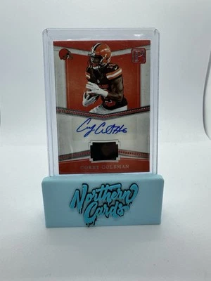 2017 Panini Pantheon Corey Coleman Patch Auto /99 Player worn! #PS-CC - Image 1 of 2